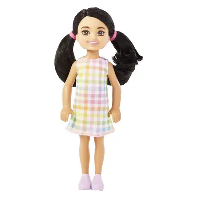 Barbie Chelsea Doll Small Doll with Black Hair in Pigtails & Brown Eyes Wearing Removable Plaid 