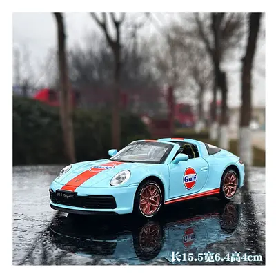 (Blue With box) 1:32 Porsche Targa 4S Supercar Alloy Car Model Diecasts Metal Toy Car Sound And 