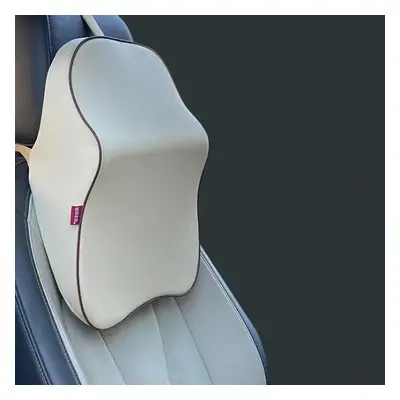 (1pcs D neck) Knit Car Neck Pillow Seat Headrest Support Memory Foam Pillow Auto Headrest