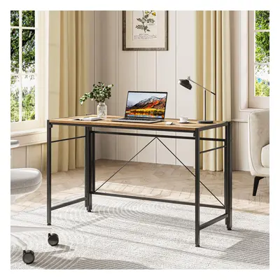 Dripex Folding Desk x 50cm Writing Computer Desk Foldable Table Space Saving Home Office Desk Ea