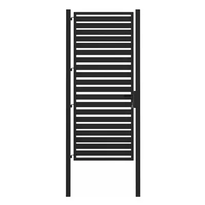 (100 x cm) vidaXL Garden Gate Lockable Black 100x150 cm Aluminium metal garden gate