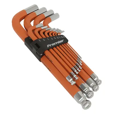 13 Piece Long Jumbo Ball-End Hex Key Set - Imperial Sizing- Anti-Slip Coating