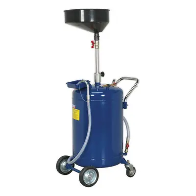 110L Mobile Oil Drainer with Air Discharge - Height Adjustable - Heavy Duty