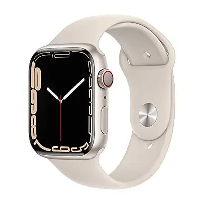 Apple Watch SeriesÂ (GPS + Cellular, 45mm) Smart watch - Starlight Aluminium Case with Starlight