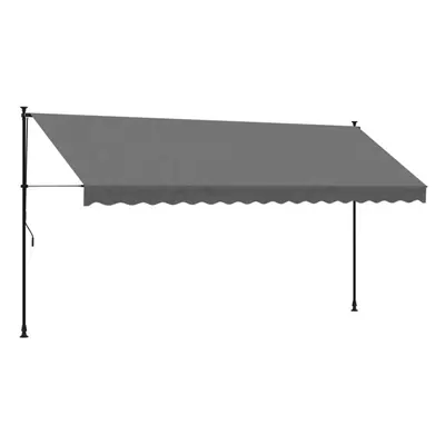 vidaXL Retractable Awning Privacy Screen Anthracite 400x150 cm Fabric & Steel