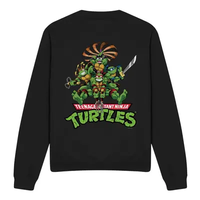 (M, Black) Teenage Mutant Ninja Turtles Unisex Adult Manga Turtles Sweatshirt