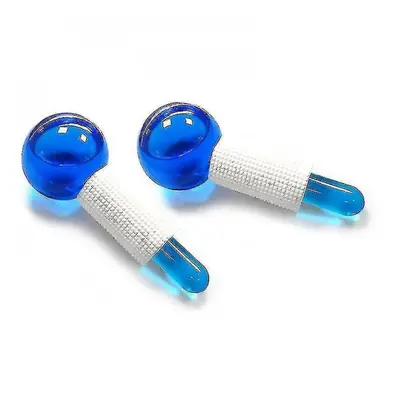 Crystal Ice Hockey Energy Globes Roller Water Wave Ball 2pcs/lot|home Use Beauty Devices(blue)