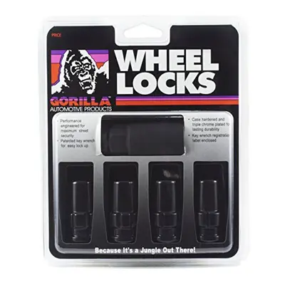 Gorilla Automotive 76641NBC Black 14mm x 1.50 Thread Size Chrome Finish Duplex Acorn Wheel Lock 