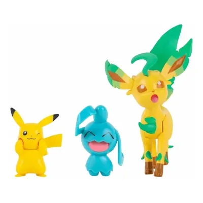 Pokemon Battle Figure Set Pack - Pikachu, Wynaut & Leafeon