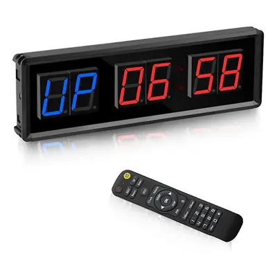 Gym Timer,led Interval Timer Digital Countdown Wall Mounted Clock Fitness Timer,digits Down/up C