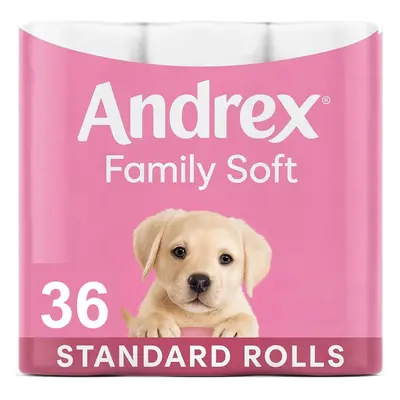 Andrex Gentle Clean Toilet Rolls - Toilet Roll Pack - Bulk Buy Toilet Rolls - Gentle and Soft on