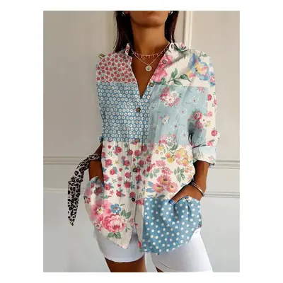 (YJ4960, XXL) new women's long shirt summer European and American trendy half-sleeved shirt mari