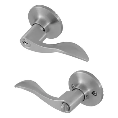 Honeywell Wave Entry Door Lever Satin Nickel