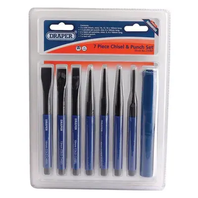 Draper Chisel and Punch Set, Blue, Pcs