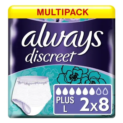 Multipack 2x Always Discreet Pants Plus Large - Pack Incontinence Protection