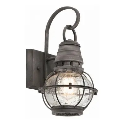 Outdoor IP44 Wall Light Weathered Zinc LED E27 60W d01631