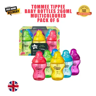 Tommee Tippee Baby Bottles 260ml Multicoloured Pack of