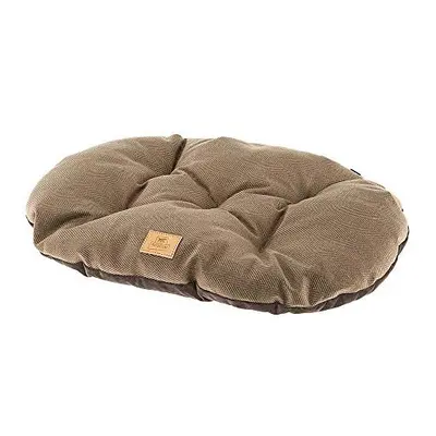 Ferplast Cat And Dog Cushion Stuart 55/4, Double-Sided, Tweed And Soft Velvet, Washable, Brown