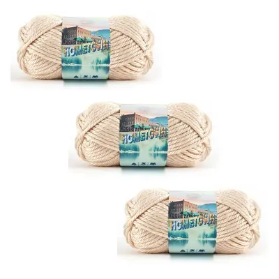 Lion Brand Yarn Hometown Yarn Bulky Yarn Yarn for Knitting and Crocheting 3Pack Los Angeles Tan