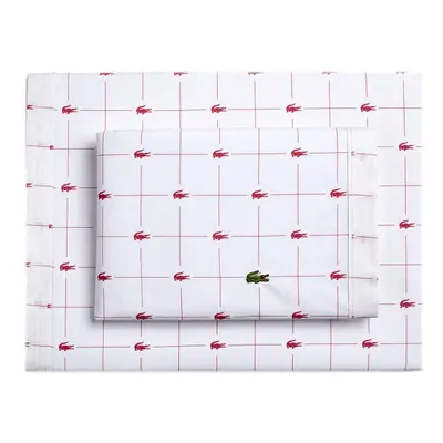 Lacoste Slice Sheet Set Standard Pillowcase Pair Baroque Rose