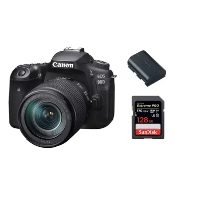 Canon Eos 90D Kit Ef-S 18-135Mm F3.5-5.6 Is Usm+Sandisk 128Gb+Lp-E6N