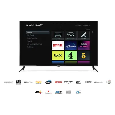 Sharp 4T-C43FJ2KL1FB 43" 4K Ultra HD LED Roku TV