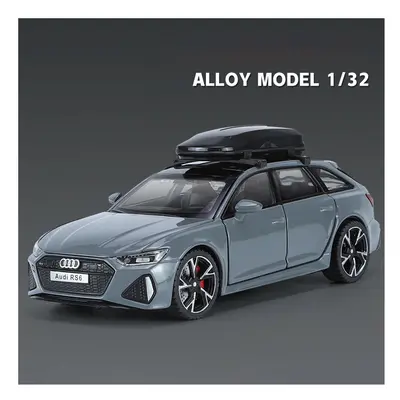 (Gray) 1:32 Audi RS6 Quattro Station Wagon Alloy Model Car Toy Diecasts Metal Casting Sound and 