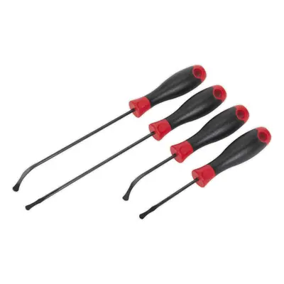 4 Piece O-Ring Removal Tool Set - Contoured & Spoon Tips - Angled Seal Puller