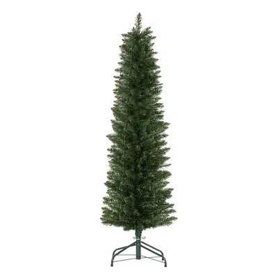 HOMCOM Foot Artificial Pencil Christmas Tree with Branches, Green