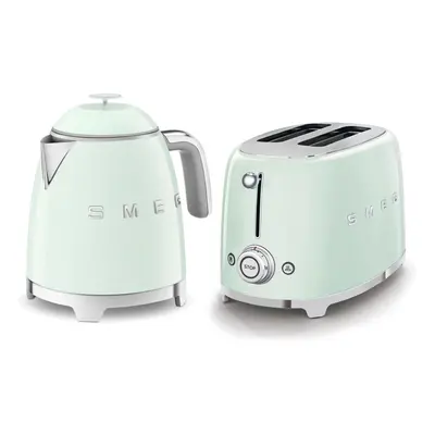 Smeg 50's Style Retro Range Breakfast Set, Mini Kettle 0.8L 1.4Kw and 2-Slice 950W Toaster, Past