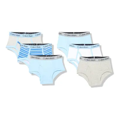 Calvin Klein Boys' Modern Cotton Assorted Briefs Pack Blue Bell/Hea