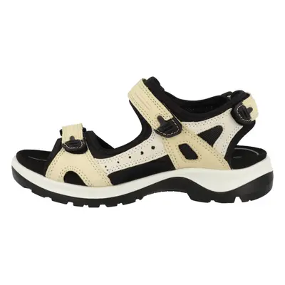 ECCO Women's Yucatan Sport Sandal Straw/Shadow White Nubuck 6-6.5