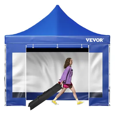 VEVOR x FT Pop Up Canopy Tent, Outdoor Patio Gazebo Tent with Removable Sidewalls and Wheeled Ba