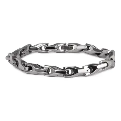 (silver) Ikuinen Anti-scratch Tungsten Bracelet For Men 23cm Beer Bottle Shape Tungsten Carbide 