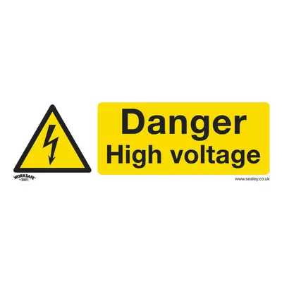 10x DANGER HIGH VOLTAGE Health & Safety Sign - Self Adhesive x 100mm Sticker