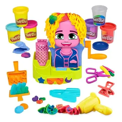 Play-Doh Hair Stylin' Salon Playset with Cans, Pretend Play Toys for Girls and Boys Ages and Up