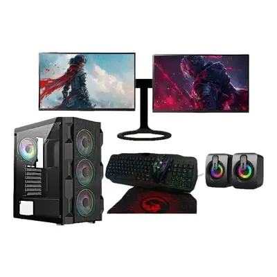 Gaming PC Bundle Dual Monitor|Core i7|GT 2GB|16GB RAM|128GB +1TB