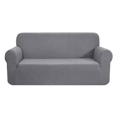 (light grey, Seater) Thick Elastic Sofa Cover Slipcover For Living Room Stretch Polar Fleece Arm