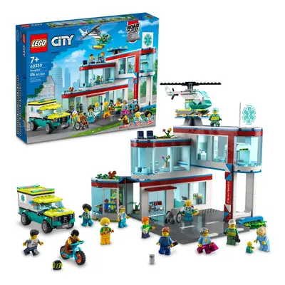 LEGO City Hospital Building Set with Toy Ambulance Rescue Helic