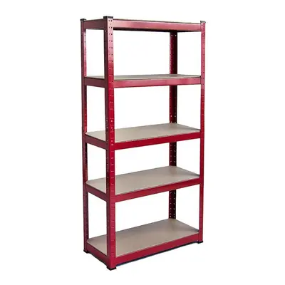 (Red) Tier Garage Storage Rack Adjustable Unit Large