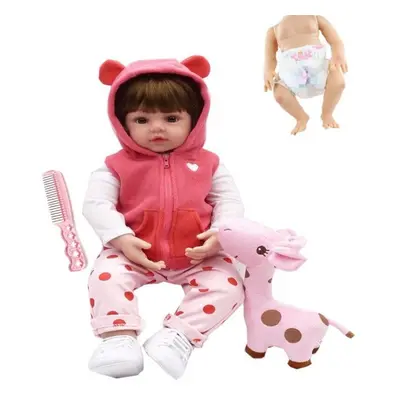 (white, 48cm, Full Body Silicone) Bzdoll Lifelike Cm Full Silicone Soft Body Girl Boy Reborn Bab