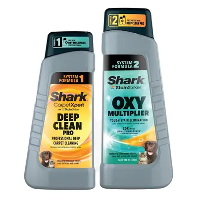 Shark StainStriker Cleaning Solution Bundle, 946ml StainStriker Oxy Multiplier Refill and 473ml 