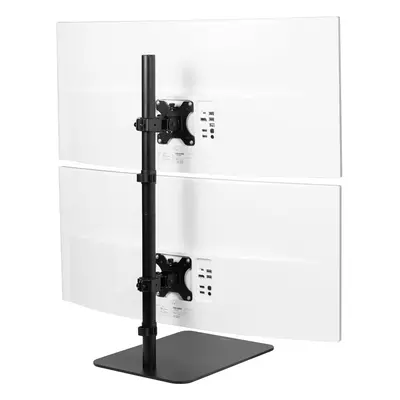 VIVO Freestanding Dual Vertically Stacked Ultra-Wide Monitor Desk Stand Extra Tall Heavy Duty Ad