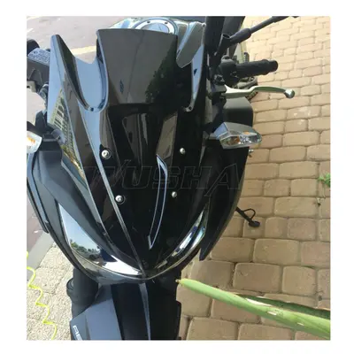 (Black) Motorcycle Double Bubble Windshield WindScreen Screen For 2014