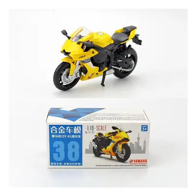 (Yellow) 1:18 Scale Yamah YZF-R1 Alloy&Plastic Motorcycle For Collection Friend