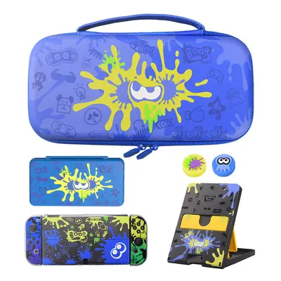 (switch oled set) Transparent Protective Shell For Splatoon3 Hard Case Bag NS Game Host Protect 