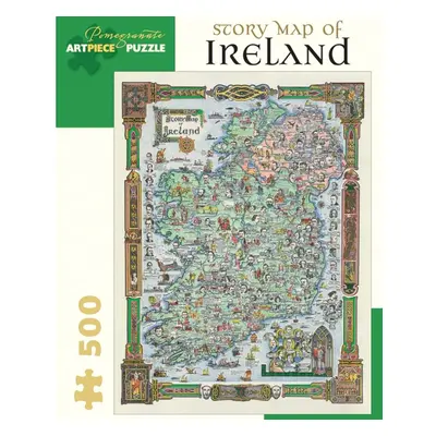 Pomegranate Story Map of Ireland 500-piece Jigsaw Puzzle