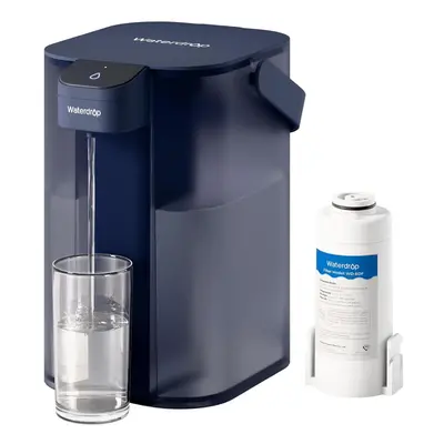 (Navy Blue) Instant Electric Water Filter Jug with a 3-Months Filter, 3.5L Countertop Water Filt