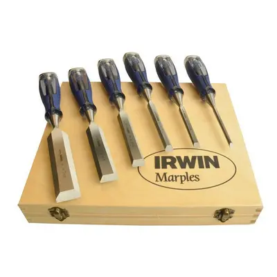 Irwin Chisel Set Marples M750 6pc Bevel Edge Split Proof In Case