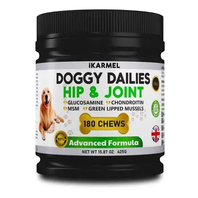 Doggy Dailies Joint Supplements for Dogs Hip and Joint Care with Glucosamine Chondroitin and Gre